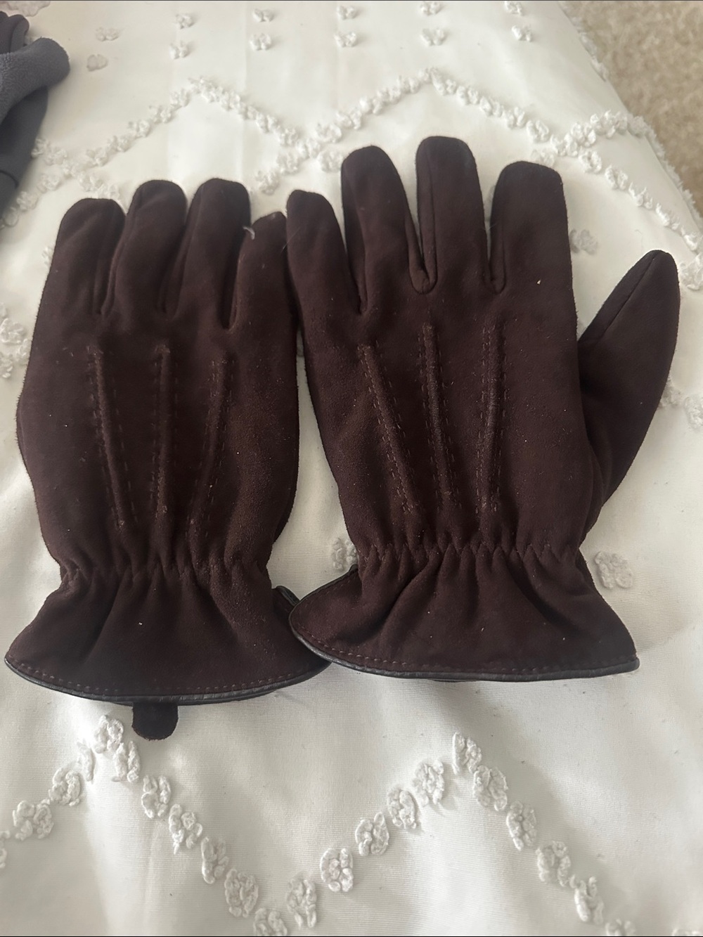 3M Thinsulate Dark Brown Men's Suede Gloves